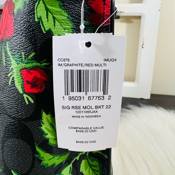 COACH Mollie Bucket Crossbody Bag Fairytale Rose - Picture 8 of 13